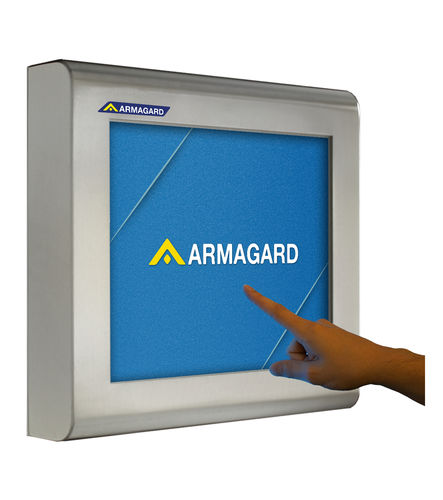 Caja para pantalla táctil - STS-170 - Armagard Ltd - de pared / rectangular / de acero inoxidable