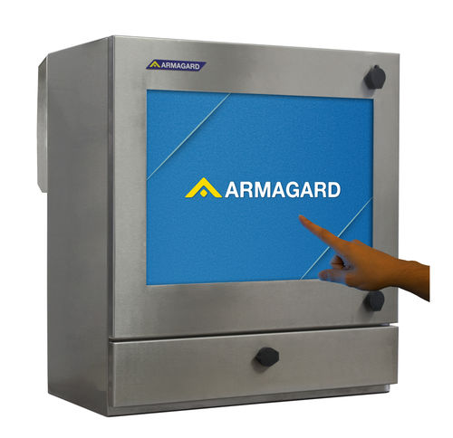 Caja con pantalla táctil LCD - SENC-450 - Armagard Ltd - de pared / rectangular / de acero inoxidable