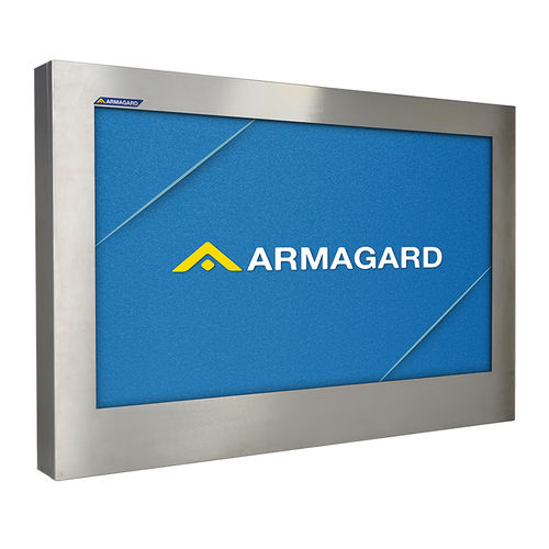 Caja para televisor - SDS18-55-W-L - Armagard Ltd - de pared / rectangular / de acero inoxidable