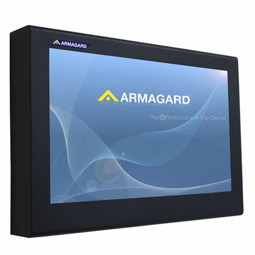 Caja visualizador LCD - PSS - Armagard Ltd - de pared / rectangular / de acero dulce