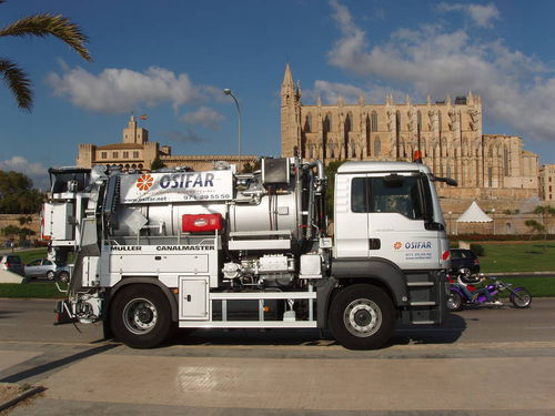 Camión hidrolimpiador - max. 40 t | CANALMASTER - MÜLLER Umwelttechnik GmbH & Co. KG - de 2 ejes