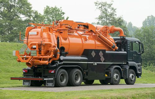 Camión aspirador pocero - Vacu-Press® 8000 ADR/Hi-Lift - Naaktgeboren Rotterdam B.V.  - de 4 ejes