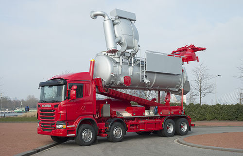 Camión aspirador pocero - Vacu-Press® 8000 Hi-Lift - Naaktgeboren Rotterdam B.V.  - de 4 ejes