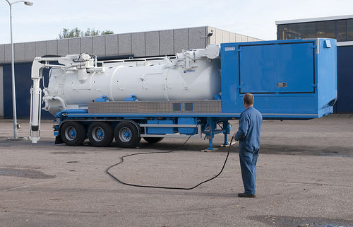 Semirremolque cisterna - Vacu-Press® 8000 3-axle - Naaktgeboren Rotterdam B.V.  - de 3 ejes / de acoplamiento / de succión