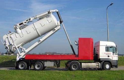 Semirremolque cisterna - Vacu-Press® 5000 Compressor Hi-Lift - Naaktgeboren Rotterdam B.V.  - de 2 ejes / de acoplamiento / de succión