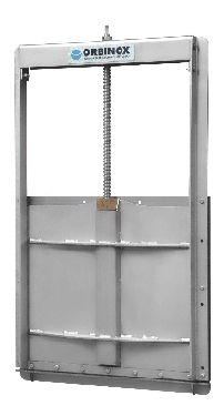 Válvula de guillotina - MU  - ORBINOX  - con control neumático / de regulación / para agua
