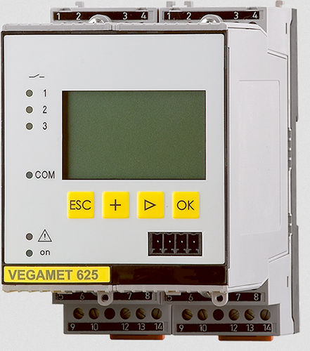 Acondicionador de señal 4-20 mA - VEGAMET 625 - VEGA Grieshaber KG - con indicador digital / en riel DIN / para detección de nivel