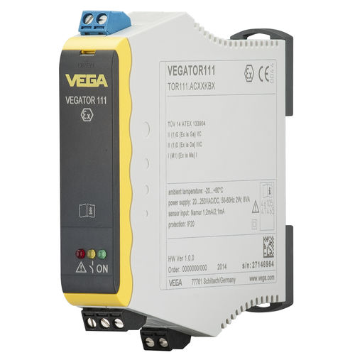 Acondicionador de señal de una vía - VEGATOR 111 - VEGA Grieshaber KG - en riel DIN / para detección de nivel