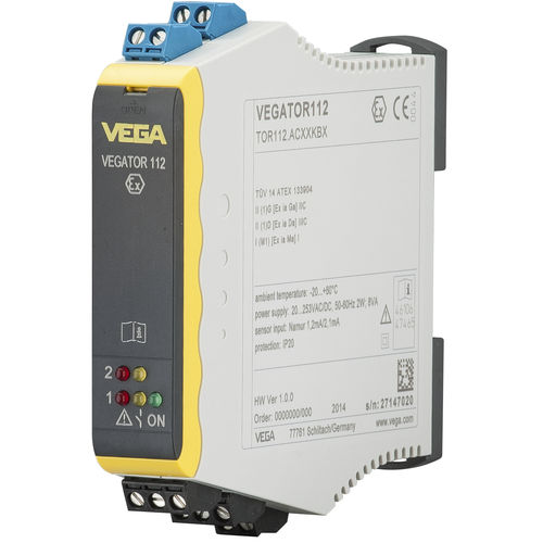 Acondicionador de señal de 2 vías - VEGATOR 112 - VEGA Grieshaber KG - en riel DIN / para detección de nivel