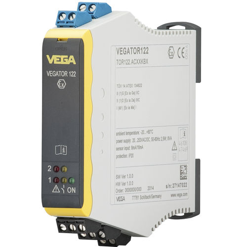 Acondicionador de señal de 2 vías - VEGATOR 122 - VEGA Grieshaber KG - en riel DIN / para detección de nivel
