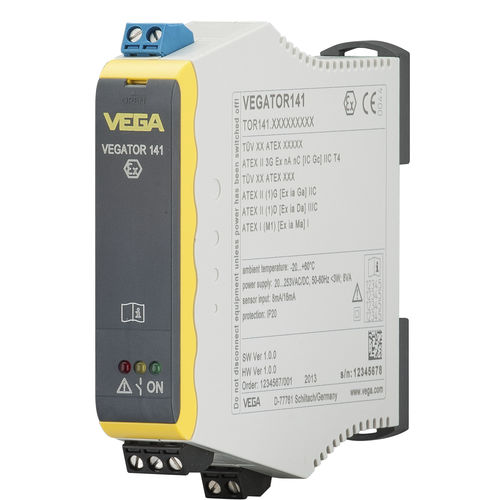 Acondicionador de señal 4-20 mA - VEGATOR 141 - VEGA Grieshaber KG - de una vía / en riel DIN / para detección de nivel