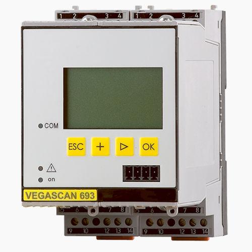 Acondicionador de señal 4-20 mA - VEGASCAN 693 - VEGA Grieshaber KG - con indicador digital / en riel DIN / para detección de nivel