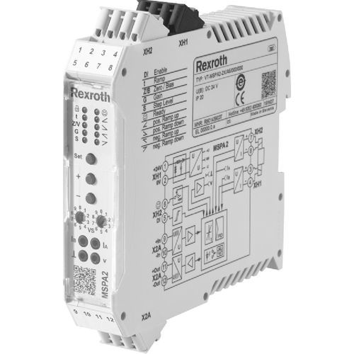Amplificador de tensión - VT-MSPA2-2X/A5/000/000 - Bosch Rexroth - Industrial Hydraulics - de medidas / analógico / para válvula proporcional