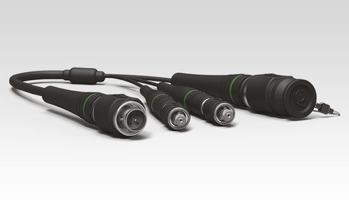 Arnés de cables eléctricos de datos - Fischer Connectors - de fibra óptica / circular / para entorno difícil