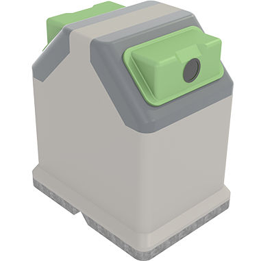 Contenedor de residuos de plástico - SAFOR METÁLICO - SULO Umwelttechnik GmbH  - para papel / de reciclaje / de seguridad