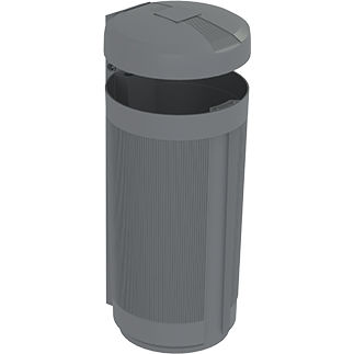 Cubo de basura de acero - PRIMA LINEA - SULO Umwelttechnik GmbH  - de residuos industriales / con tapa redonda
