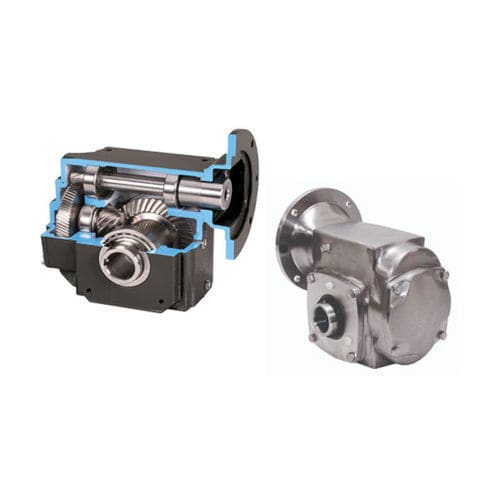 Reductor de alto rendimiento - HERA® series - LEESON Electric - de tornillo sin fin / angular / con eje hueco