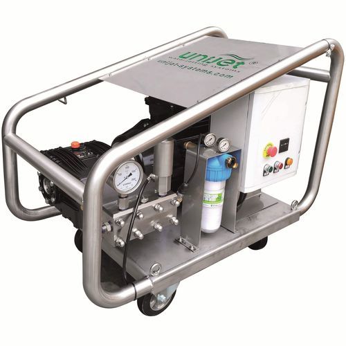 Limpiador de alta presión de agua fría - 1000E15 JET - UNIJET SYSTEMS  - trifásico / móvil / de acero inoxidable