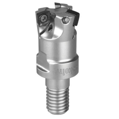 Fresa de dos cortes - QUADWORX® S - POKOLM Frästechnik GmbH & Co. KG - de plaquitas intercambiables / de desbaste / para acero