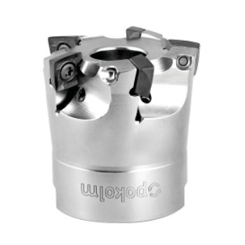 Fresa de dos cortes - QUADWORX® M - POKOLM Frästechnik GmbH & Co. KG - de plaquitas intercambiables / de desbaste / para acero