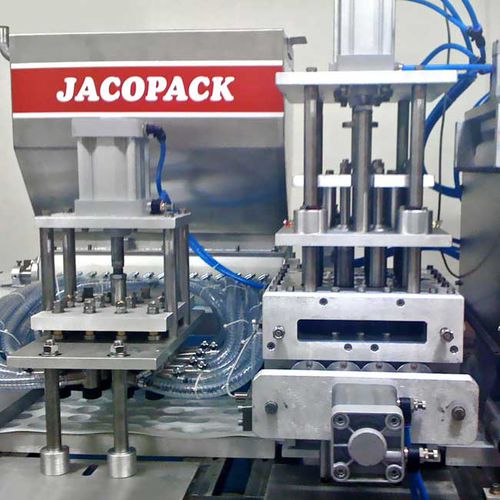 Termoformadora-llenadora-selladora de film plástico - JTF10 - Jacopack - para la producción de vasos / controlada por PLC / industrial