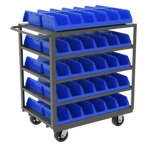 Carro de almacenamiento - R5SYTxx series - Akro Mils - de acero / con estantes / porta-cubetas