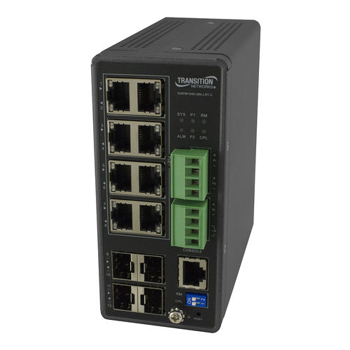 Conmutador Ethernet administrable - SISPM1040-384-LRT-C - Nom du compte Lantronix - 8 puertos / embarcado / PoE