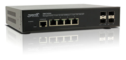 Conmutador Ethernet administrable - SM4T4DPA - Nom du compte Lantronix - 4 puertos