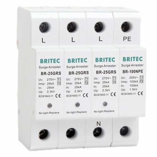 Caja de protector de sobretensión de tipo 1 - BR-25GRS 3+1 series - Britec Electric Co., Ltd - de tipo 2 / clase I / clase II