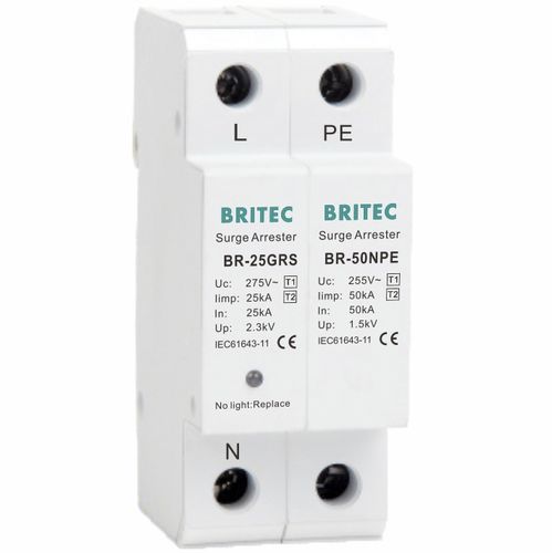 Caja de protector de sobretensión de tipo 1 - BR-25GRS 1+1 series - Britec Electric Co., Ltd - de tipo 2 / clase I / clase II