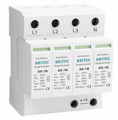 Protector de sobretensión de tipo 1 - BR-7M 4P series - Britec Electric Co., Ltd - de tipo 2 / clase I / clase II