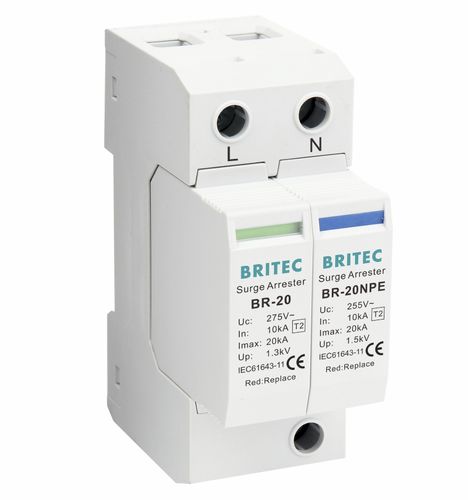 Protector de sobretensión en modo diferencial - BR-20 1+1 series - Britec Electric Co., Ltd - de tipo 2 / clase II / de instalación eléctrica