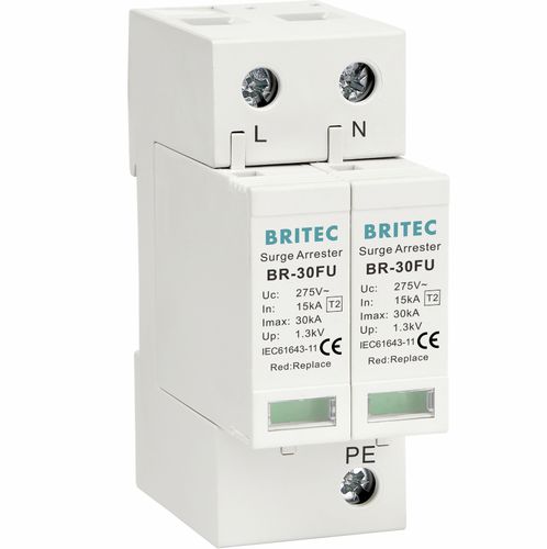 Protector de sobretensión de tipo 2 - BR-30FU 2P series - Britec Electric Co., Ltd - clase II / de instalación eléctrica / compacto