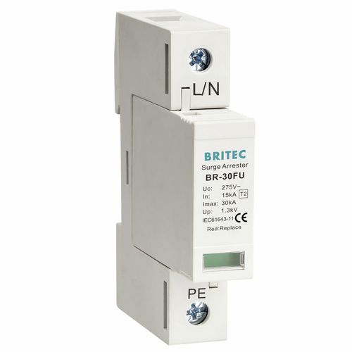 Protector de sobretensión de tipo 2 - BR-30FU 1P series - Britec Electric Co., Ltd - clase II / de instalación eléctrica / modulable