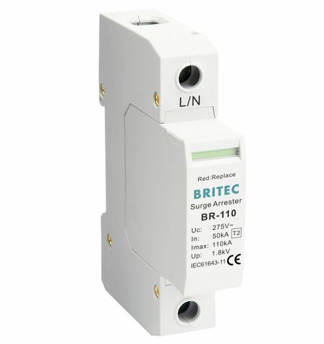 Protector de sobretensión de tipo 2 - BR-110 1P series - Britec Electric Co., Ltd - clase II / con teleseñalización / de instalación eléctrica