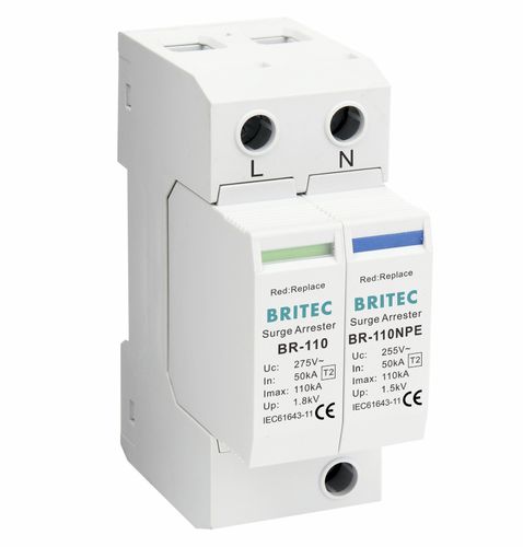 Protector de sobretensión de tipo 2 - BR-110 1+1 series - Britec Electric Co., Ltd - clase II / de instalación eléctrica / con teleseñalización