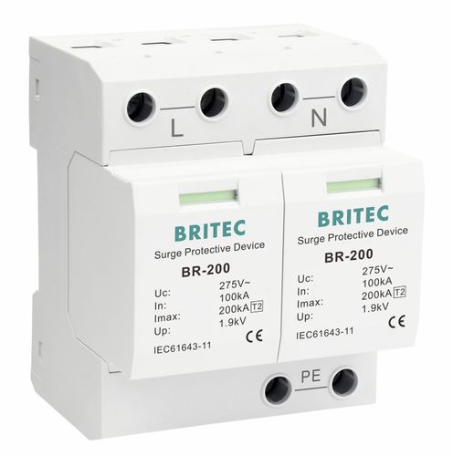 Protector de sobretensión 2 polos - BR-200 2P series - Britec Electric Co., Ltd - de tipo 2 / clase II / de instalación eléctrica