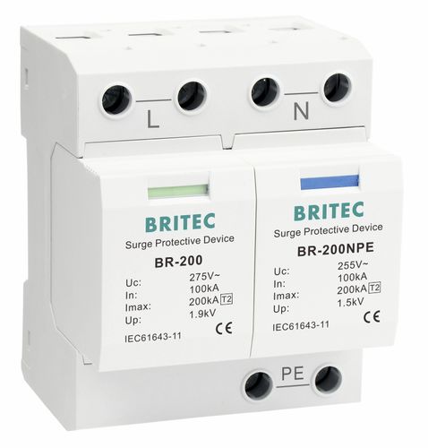 Protector de sobretensión de tipo 2 - BR-200 1+1 series - Britec Electric Co., Ltd - clase II / con teleseñalización / de exterior