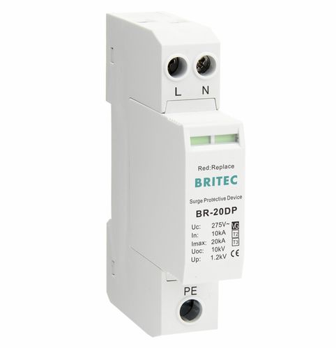 Protector de sobretensión de tipo 3 - BR-20DP 1+1 series - Britec Electric Co., Ltd - clase III / de instalación eléctrica / con teleseñalización