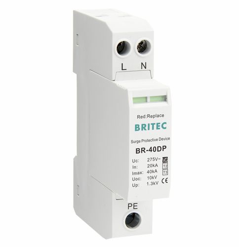 Protector de sobretensión de tipo 2 - BR-40DP 1+1 series - Britec Electric Co., Ltd - de tipo 3 / clase II / clase III