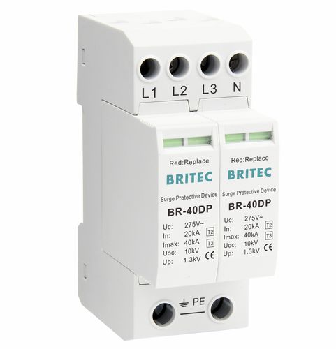 Protector de sobretensión de tipo 2 - BR-40DP 4P series - Britec Electric Co., Ltd - de tipo 3 / clase II / clase III