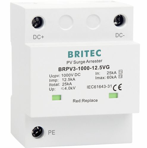 Protector de sobretensión de tipo 1 - BRPV3-1000-12.5VG - Britec Electric Co., Ltd - de tipo 2 / clase I / clase II