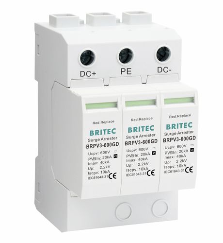 Protector de sobretensión de tipo 2 - BRPV3-600GD - Britec Electric Co., Ltd - clase II / de instalación eléctrica / con teleseñalización