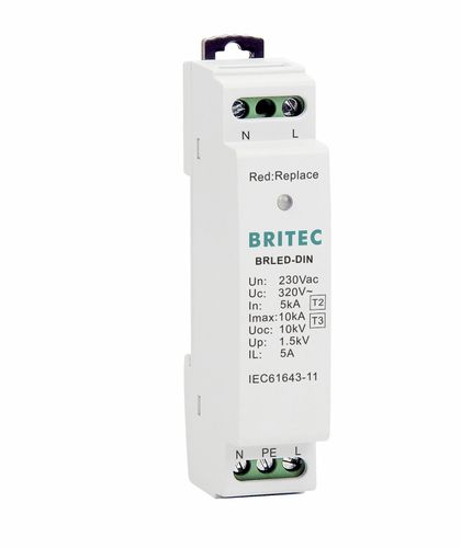 Protector de sobretensión de tipo 2 - BRLED-DIN - Britec Electric Co., Ltd - de tipo 3 / clase II / clase III