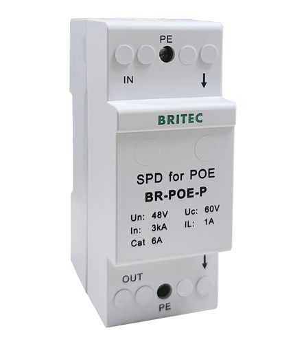 Protector de sobretensión de tipo 2 - BR-POE-P - Britec Electric Co., Ltd - para transmisión de señales / para red de datos / de instalación eléctrica