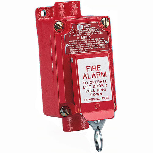 Pulsador de alarma manual antideflagrante - MPEX - FEDERAL SIGNAL - de alarma de incendio