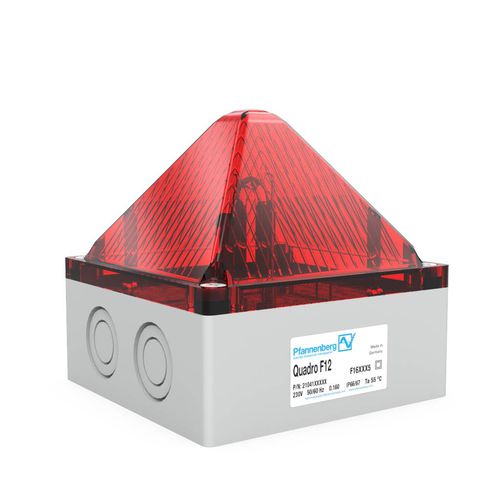 Avisador luminoso de destellos - Quadro F12 - PFANNENBERG - LED / 24 Vcc / 230 V CA