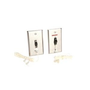 Interruptor de cordón - CFA 7302A series - EDWARDS SIGNALING - unipolar / de acero inoxidable / mantenido