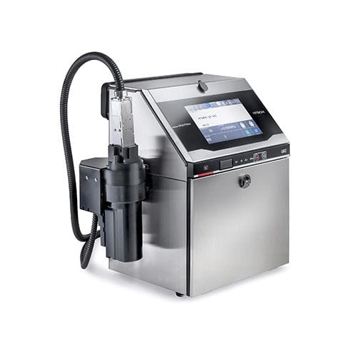 Impresora por chorro de tinta continuo - UX2 series - Hitachi Europe GmbH - de pie / de alta velocidad / con pantalla táctil