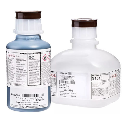 Tinta para impresión por inyección de tinta - Hitachi Europe GmbH - a base de disolvente / negra / blanca